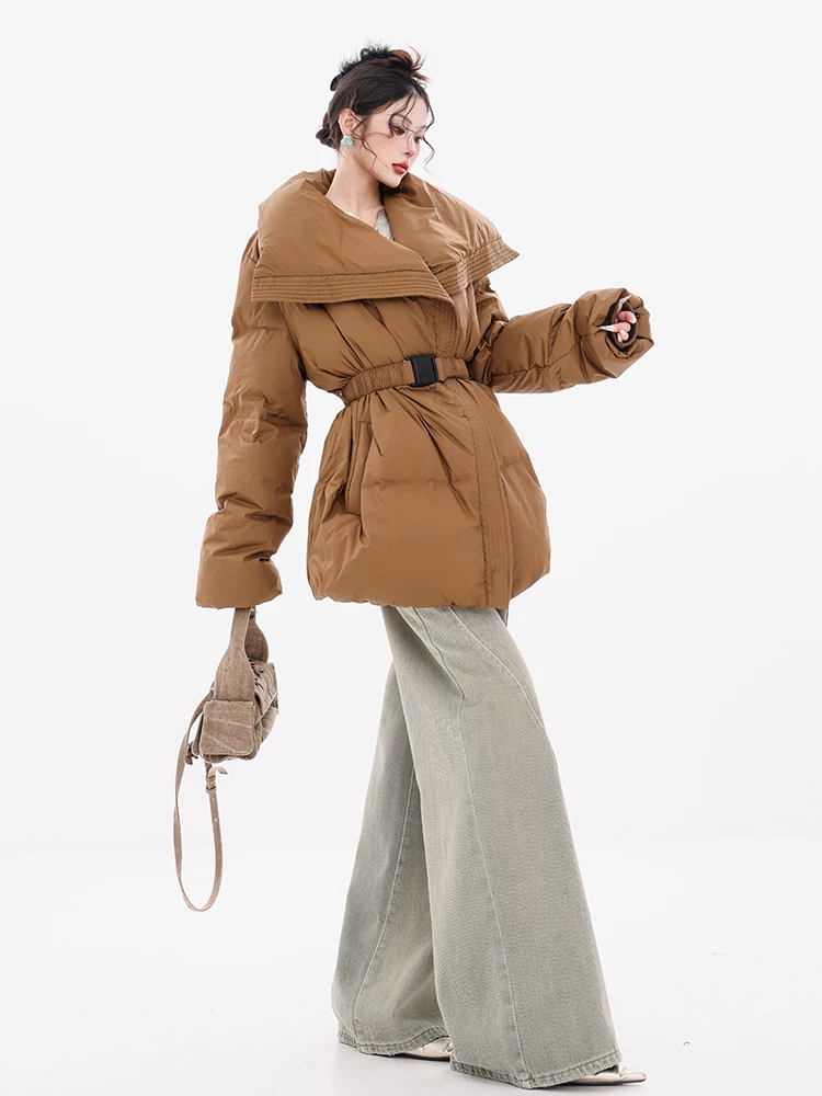 ABWEAR Zurich Winter - Áo khoác lông vịt trắng phong cách Chanel nguyên bản dành cho nữ, áo khoác ấm dáng rộng mới mùa đông