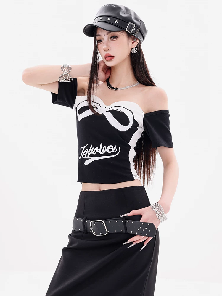 ABWEAR Sweet Contrast - Áo yếm có nơ thiết kế nguyên bản dành cho nữ Áo lót bên trong vừa vặn