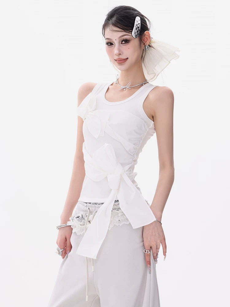Đảo ABWEAR Wanyou - Áo yếm thiết kế dây đeo hình con bướm nguyên bản dành cho nữ, áo không tay ôm vừa vặn mùa hè mới