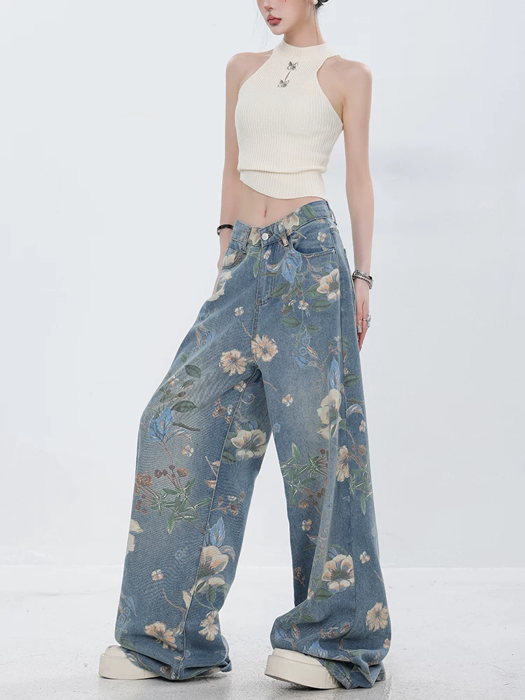 [Wu You Khuyến nghị] Quần jean ống rộng dáng thẳng thiết kế cổ điển mới của ABWEAR mùa hè