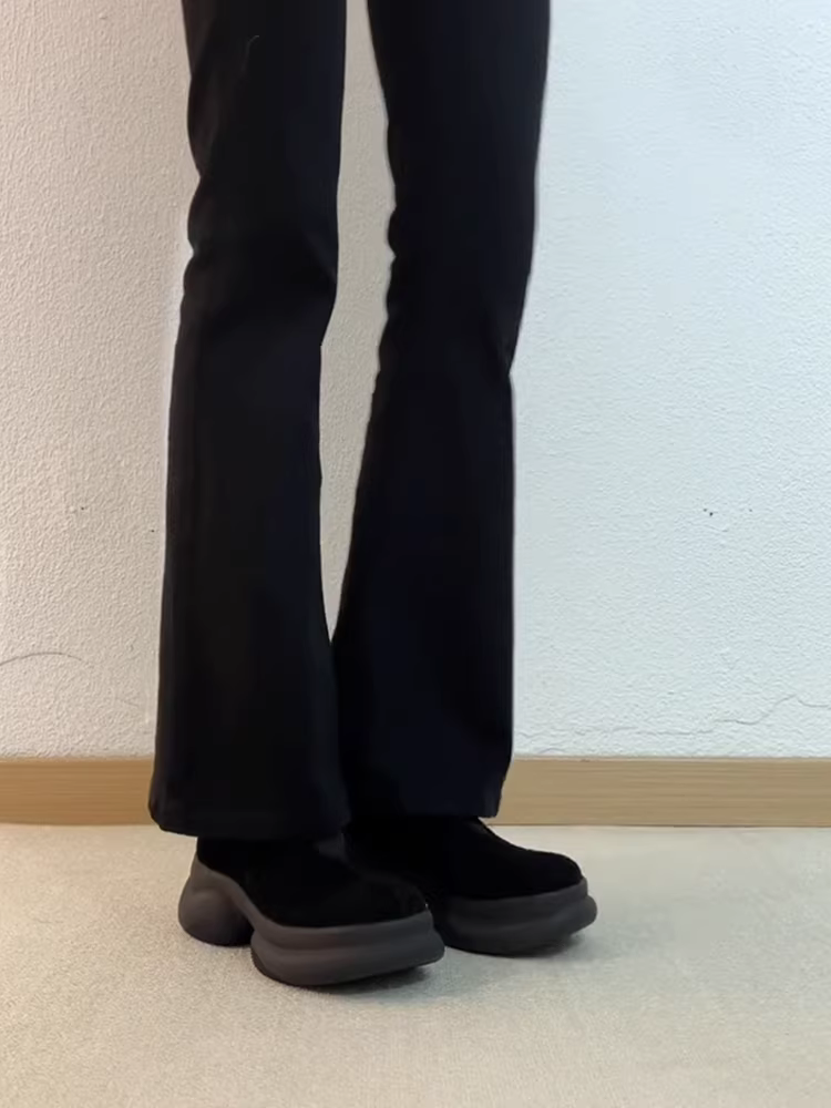 Phiên bản da cừu ~ giày đế bệt nhẹ phong cách cổ điển dành cho phụ nữ nhỏ nhắn, giày lười, thoải mái và thời trang