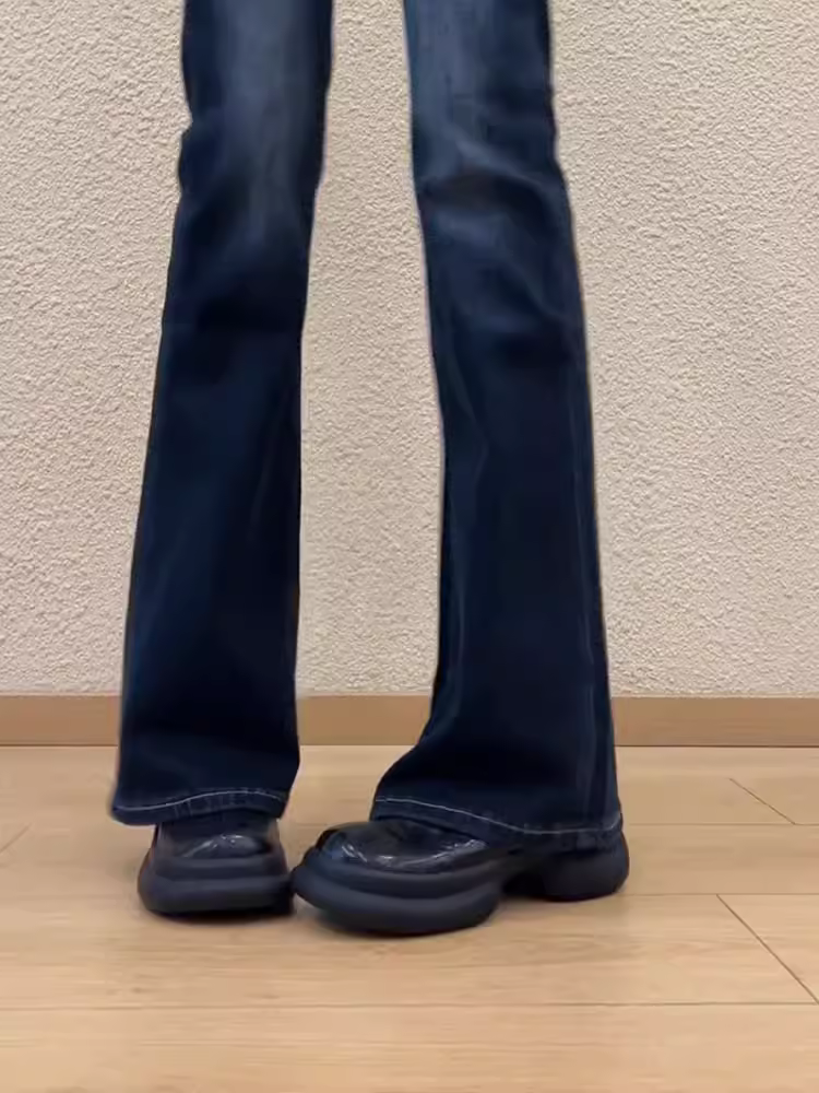 Phiên bản da cừu ~ Giày lười đế dày thời trang dành cho phụ nữ nhỏ nhắn, giày da thật kiểu dáng đa năng kiểu Anh, giày da nhỏ kiểu Anh