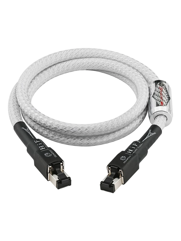 Cáp mạng 10 Gigabit Category 8 bằng bạc nguyên chất cao cấp dùng cho gia đình, cáp kết nối mạng băng thông rộng cho bộ định tuyến chơi game tốc độ cao Category 8e