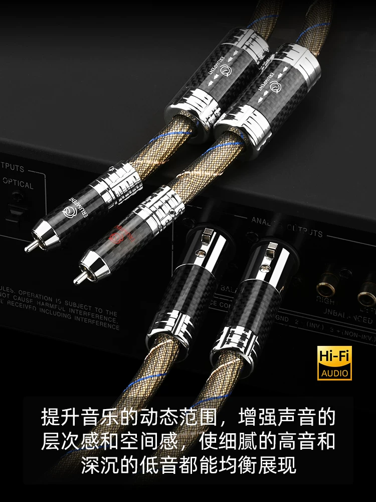 Cáp âm thanh RCA cao cấp kép cái sang kép đực XLR, cáp cân bằng cho mixer và amply