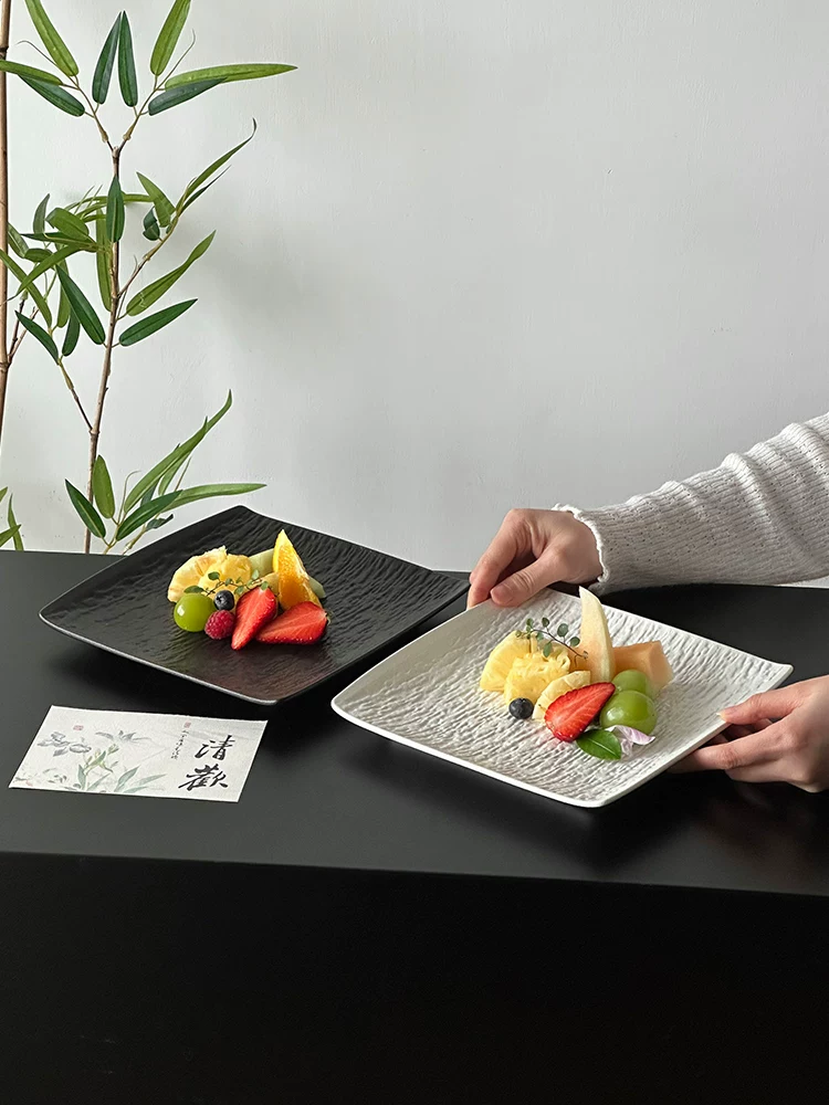 Đĩa sứ cổ điển, đĩa tráng miệng cao cấp, đĩa trái cây trà chiều, đĩa màu trơn, đĩa trái cây, đĩa ăn tối tinh tế