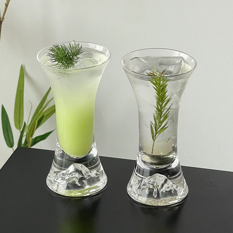 Ly thủy tinh kiểu Trung Quốc mới hình kèn, ly cocktail thẩm mỹ cao, ly pha trà và rượu đặc biệt, ly pha lạnh, ly nước.