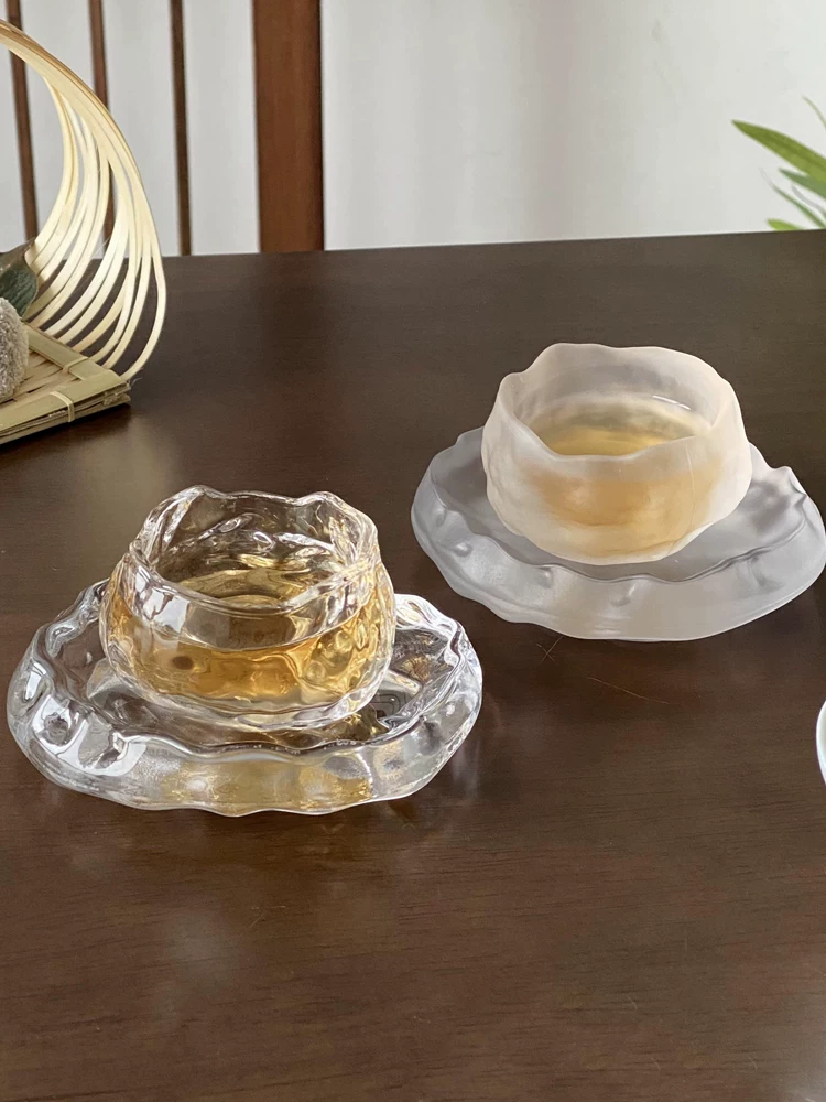Cốc nếm trà bằng thủy tinh mờ, cốc trà nhỏ cá nhân, cốc trong suốt, cốc chủ nhân, bộ trà kung fu một chiếc.