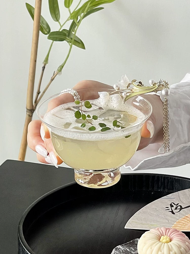 Ly rượu trà núi phong cách Trung Hoa, ly trà kung fu phong cách dân tộc, ly cocktail sang trọng, ly uống cà phê cao cấp.
