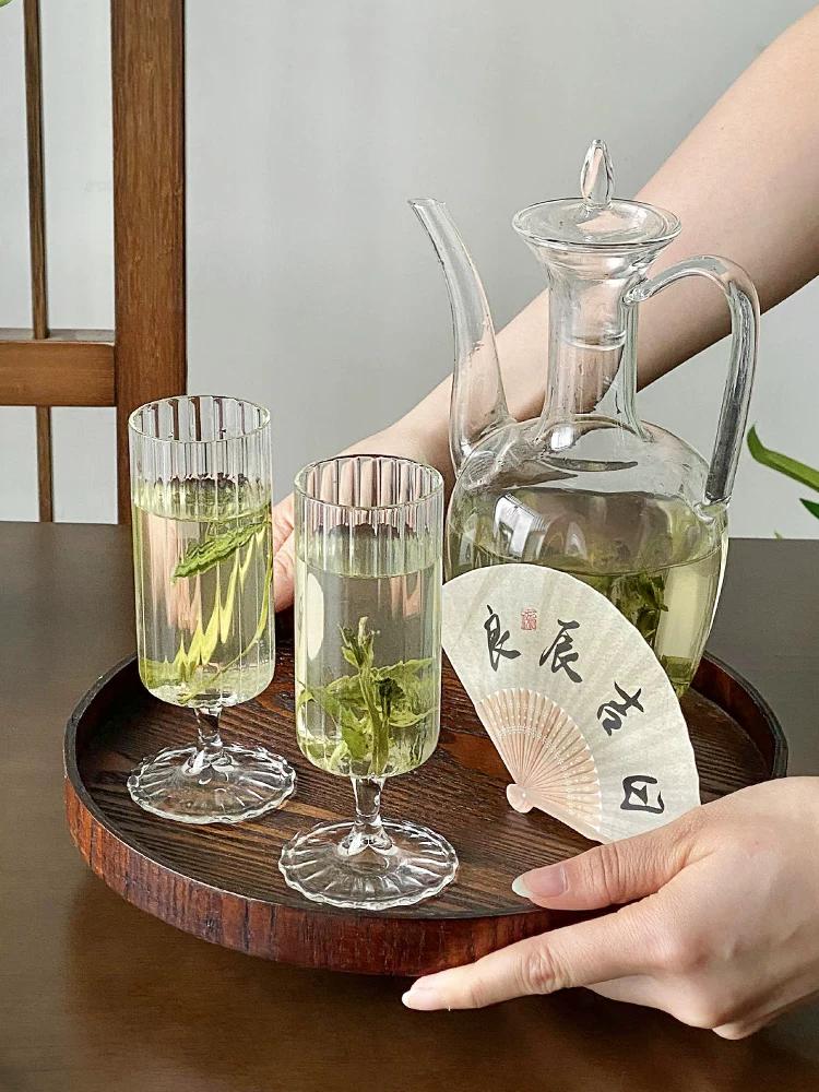 Cốc thủy tinh chịu nhiệt đặc biệt Monkey King Cup có thân cao và thân thẳng, cốc trà xanh, cốc cá nhân hóa, bộ trà Kung Fu.
