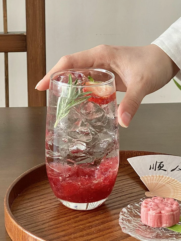 Cốc thủy tinh Mojito dùng trong gia đình, cốc uống nước trong suốt, cốc nước có ga, cốc cocktail sáng tạo, cốc nước trái cây, cốc đồ uống lạnh.