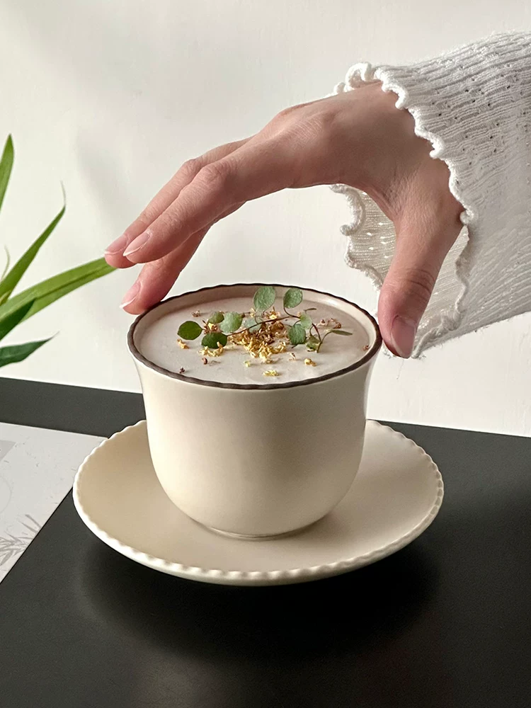 Bộ cốc cà phê hình chuông kiểu Nhật, cốc latte, bộ cốc và đĩa sứ cao cấp, cốc uống nước, cốc trà.