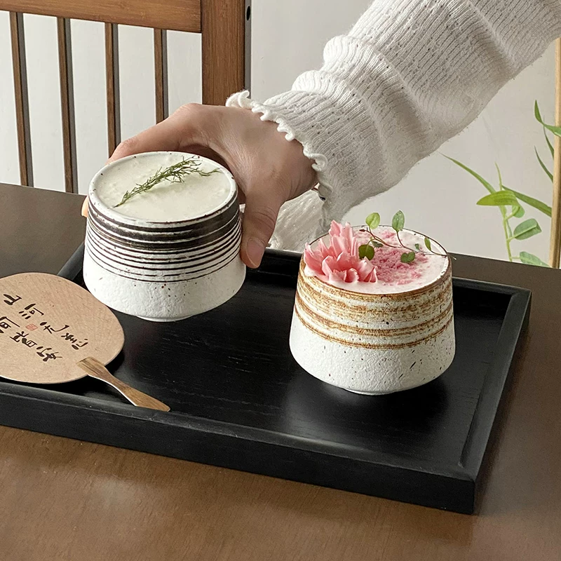 Cốc cà phê gốm sứ cổ điển, cốc gốm vẽ tay sáng tạo, cốc latte Americano đá, cốc trà Kung Fu, cốc nước.