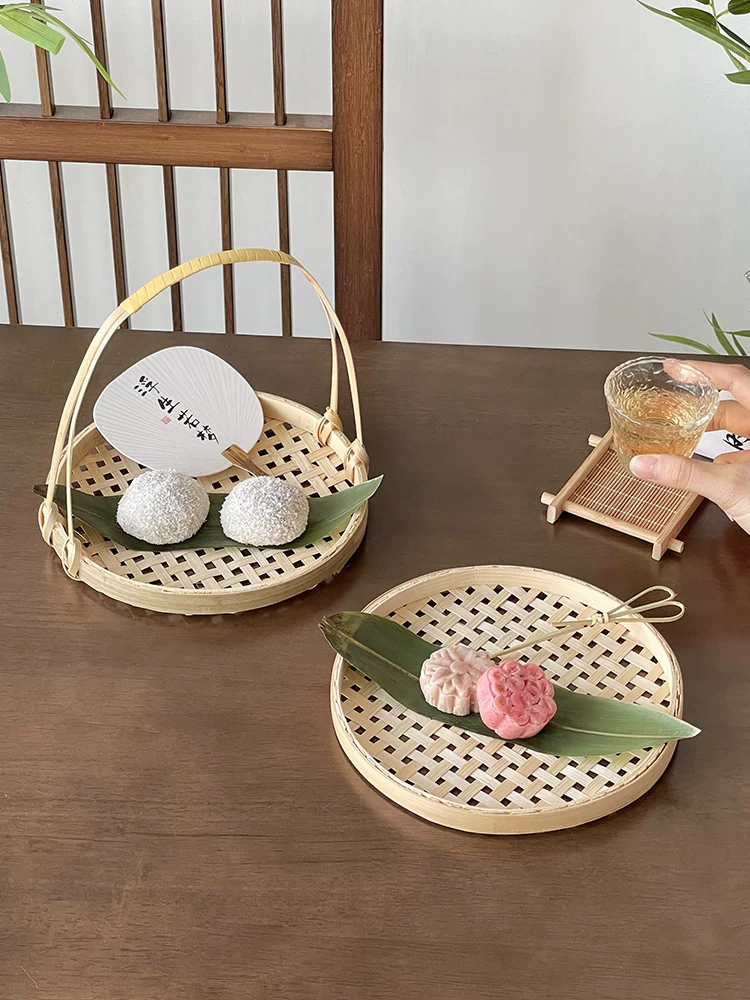 Giỏ tre nhỏ đựng đồ ăn, khay đựng đồ ăn nhẹ, giỏ đựng khoai tây chiên, giỏ đựng đồ chiên, đĩa đựng đồ ăn nhẹ kiểu Trung Quốc di động, đồ trang trí bằng tre đan dùng cho mục đích thương mại.