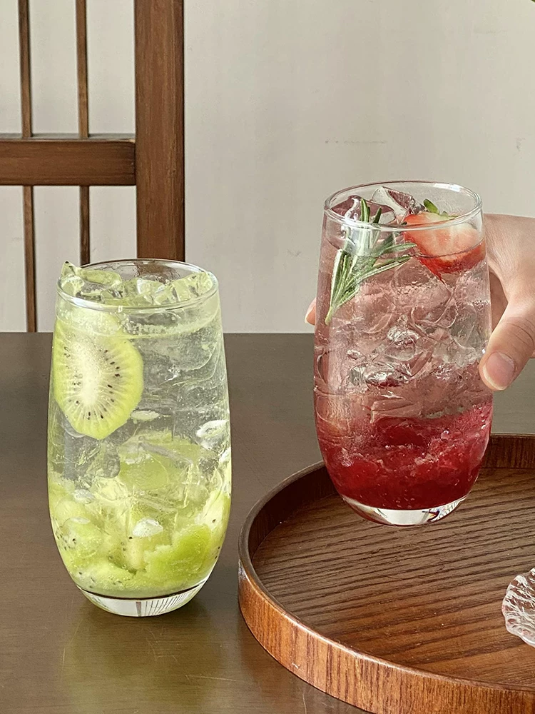 Cốc thủy tinh Mojito dùng trong gia đình, cốc uống nước trong suốt, cốc nước có ga, cốc cocktail sáng tạo, cốc nước trái cây, cốc đồ uống lạnh.