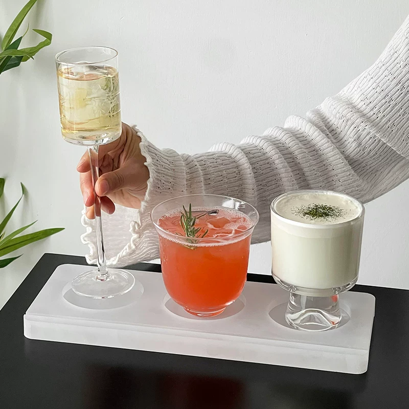 Khay trà thiết kế mây kiểu Trung Quốc, đĩa trưng bày, tách trà, đĩa cà phê, bộ tách và đĩa sáng tạo