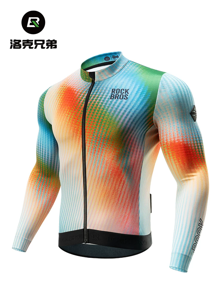 Quần áo đi xe đạp giữ nhiệt dài tay mới của Rock Brothers dành cho nam giới trong mùa thu đông và áo khoác lông cừu chống gió dành cho xe đạp leo núi