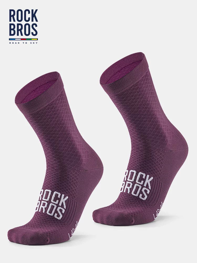 Rock Brothers Sky Road Series Tất đi xe đạp Tất thể thao Tất chạy bộ Xe đạp nam và nữ Xe đạp đường trường Mid-Tube thoáng khí