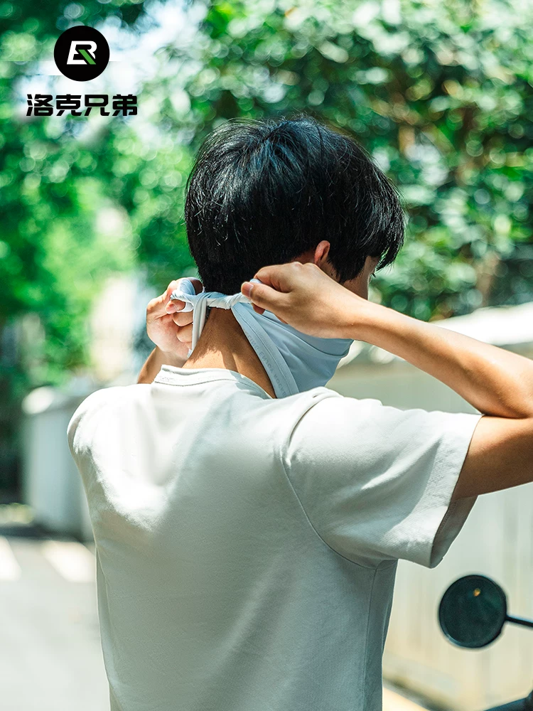 Mặt nạ chống nắng Rock Brothers khăn trùm đầu bằng lụa băng đi xe đạp khăn quàng cổ bảo vệ tia cực tím che đầu che mặt kiểu dáng mỏng dành cho nam và nữ mùa hè