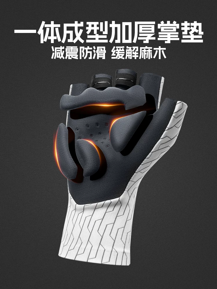 Găng tay đi xe đạp Rock Brothers nửa ngón tay chống sốc xe đạp leo núi đầy đủ ngón tay thoải mái unisex găng tay xe đạp đường trường mùa hè