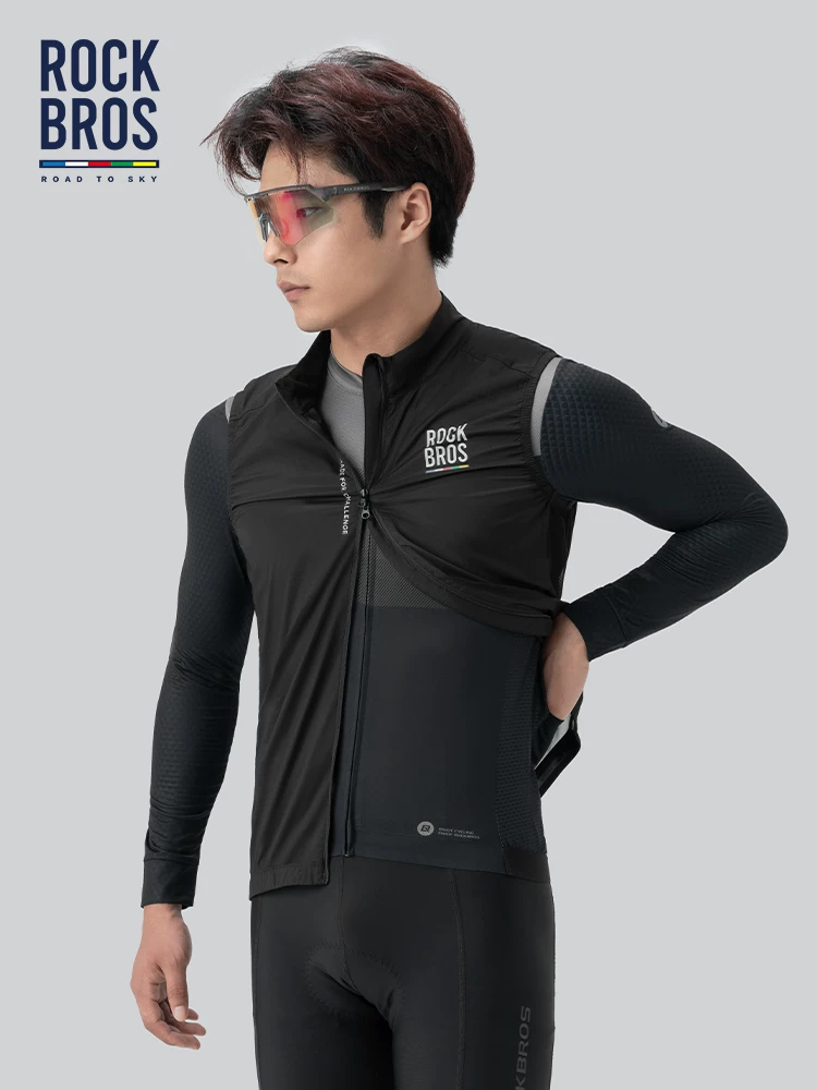 Rock Brothers Sky Road Series Áo đi xe đạp chống gió Áo đi xe đạp đường trường Áo thể thao thông thường Áo chạy bộ phong cách nam