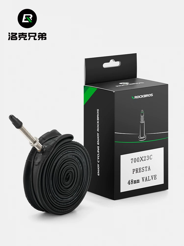 Ruột xe đạp Rock Brothers 700C/23 25 28 35 van Presta, chất liệu cao su butyl, dành cho xe đạp đường trường