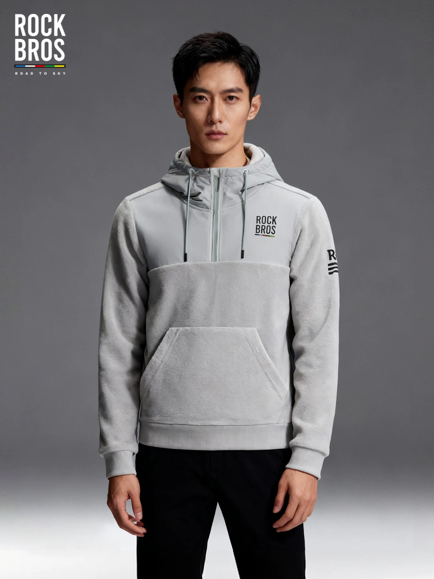 Rock Brothers Tianlu Áo thể thao lông cừu có mũ trùm đầu Áo khoác thường ngày Đi xe đạp Mặc dài tay Unisex Mùa thu đông