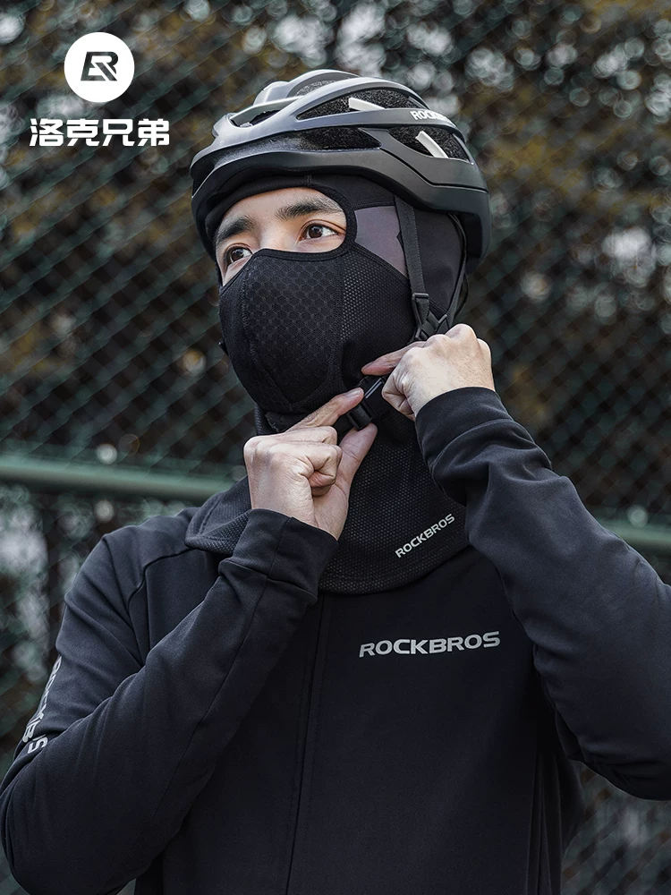 Mặt nạ đi xe máy Rock Brothers, che kín mặt, giữ ấm bằng lông cừu, dùng cho mùa thu đông, chống gió, giữ ấm cổ cho nam và nữ