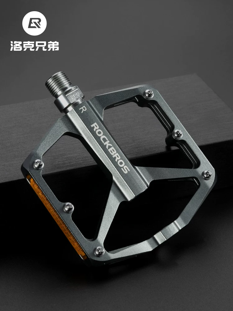 Bàn đạp xe đạp Rock Brothers có đèn phản quang, bàn đạp xe đạp leo núi và xe đạp đường trường, bàn đạp hợp kim nhôm đi xe đạp