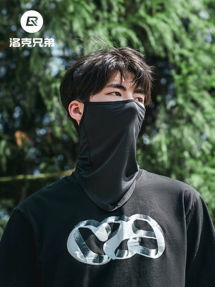 Khẩu trang che mặt chống nắng Rock Brothers, mũ trùm đầu đi xe máy, khăn quàng cổ bằng vải lụa đá mát, khăn che mặt mùa hè đi câu cá dành cho nam và nữ