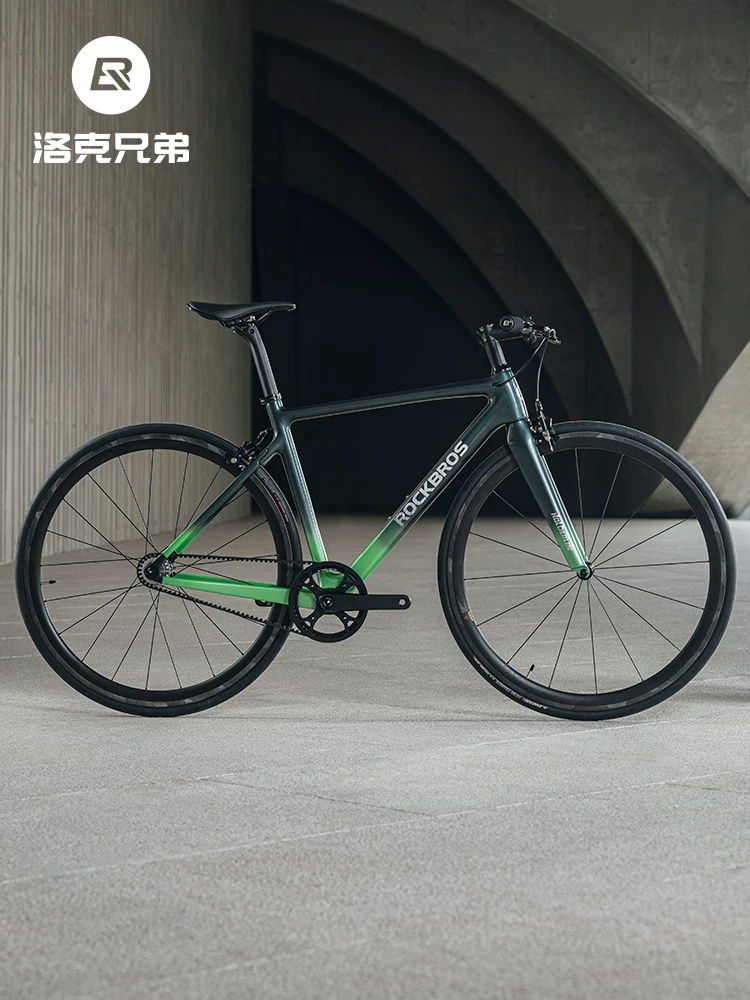 Xe đạp đường trường Rock Brothers tay lái phẳng bằng sợi carbon T700 xe đạp giải trí đô thị đi xe đạp phanh chữ V một tốc độ dành cho nam và nữ
