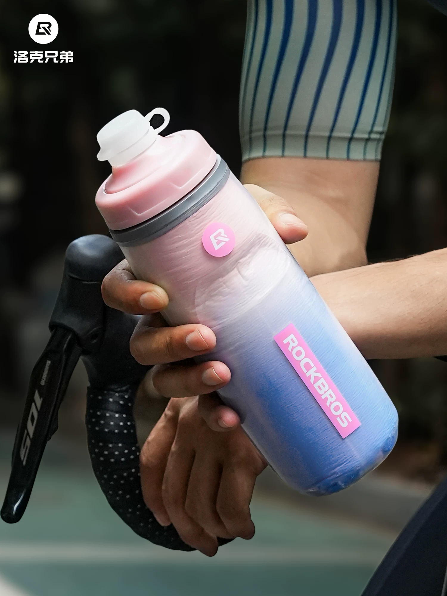 Bình nước xe đạp Rock Brothers, cách nhiệt lạnh và nóng, cốc nước xe đạp gấp đường núi, bình nước thể thao, thiết bị đạp xe