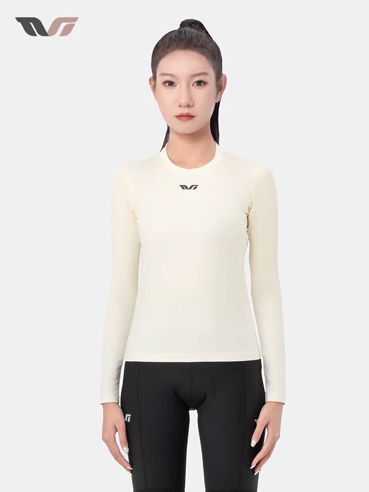 Rock Brothers TVI series đồ lót nữ mùa thu đông chất liệu lông cừu nhẹ có độ đàn hồi cao mềm mại dài tay mặc khi đạp xe