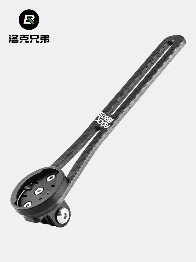 Giá đỡ mở rộng tay lái tích hợp của xe đạp Rock Brothers để gắn đèn xe đạp đường trường, máy tính và phụ kiện đế camera hành trình.