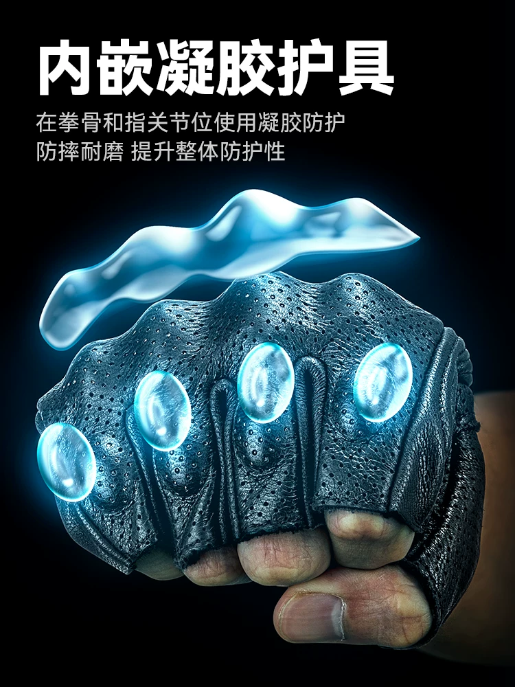 Găng tay đi xe máy Rock Brothers dành cho nam, găng tay nửa ngón mỏng mùa hè, đồ bảo hộ chống ngã địa hình, thiết bị dành cho người lái xe.