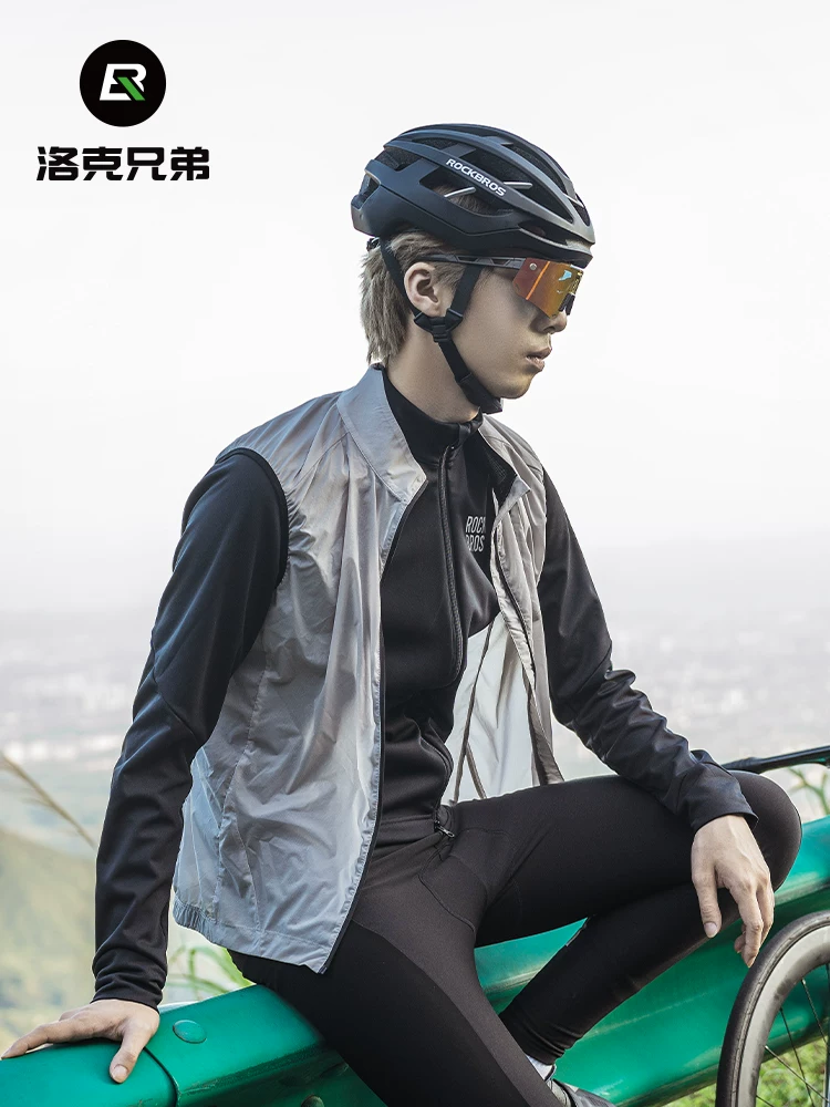 Áo đi xe đạp Rock Brothers chống gió thoáng khí trên đường xe đạp leo núi không tay trang phục đi xe đạp dành cho nam và nữ