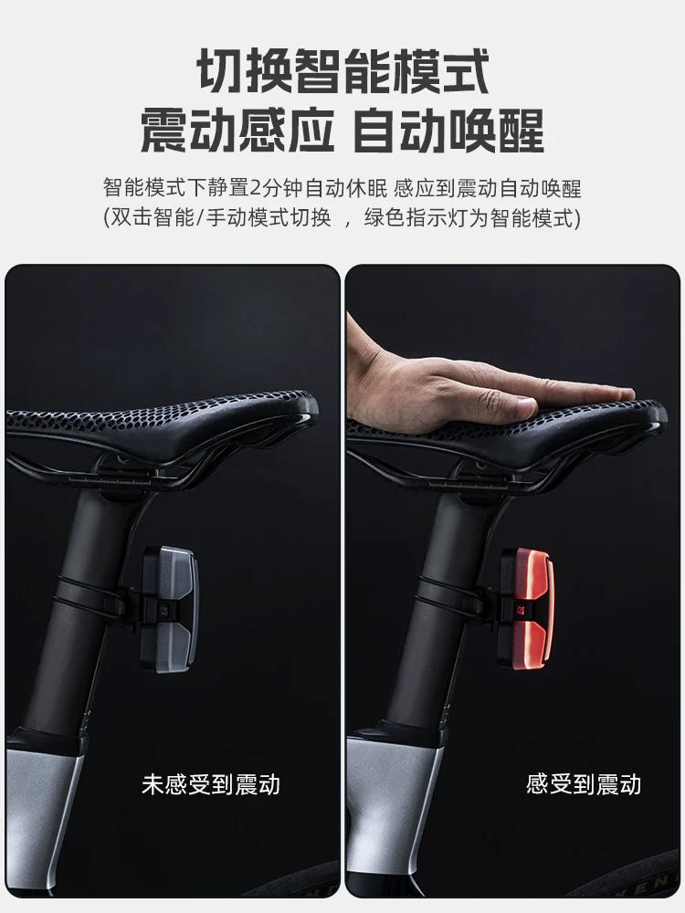 Đèn hậu xe đạp Rock Brothers cảm biến thông minh đèn phanh đi đêm xe đạp đường núi đèn hậu thiết bị đạp xe nam