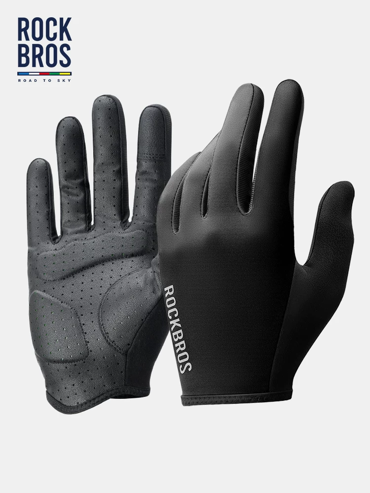 Rock Brothers Sky Road Series Găng tay đi xe đạp Full Finger Găng tay đi xe đạp đường trường Màn hình cảm ứng Ngón tay dài Unisex Xuân hè