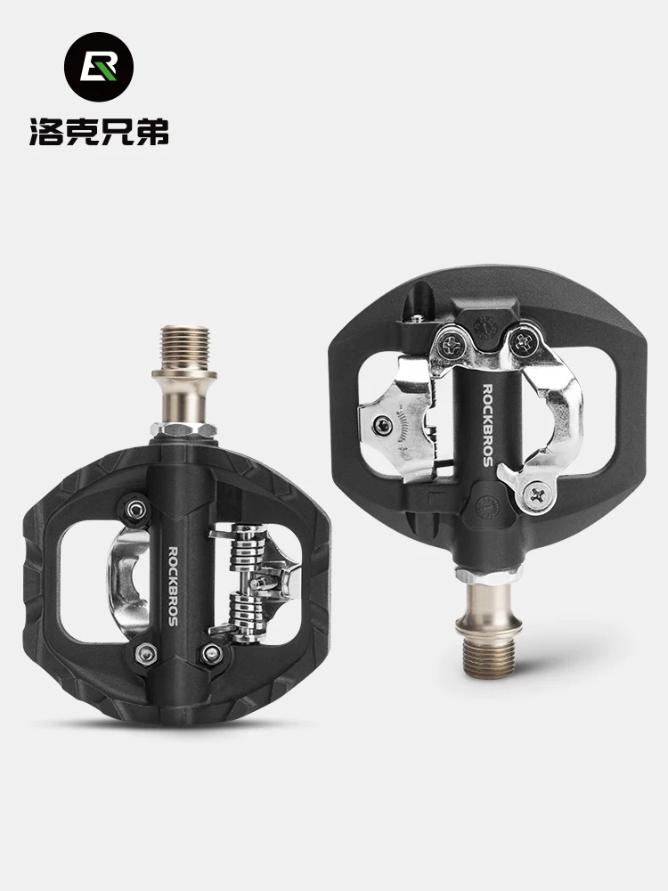 Rock Brothers bàn đạp xe đạp bàn đạp khóa xe đạp leo núi mang bàn đạp phẳng bàn đạp hợp kim nhôm mang phụ kiện đi xe đạp