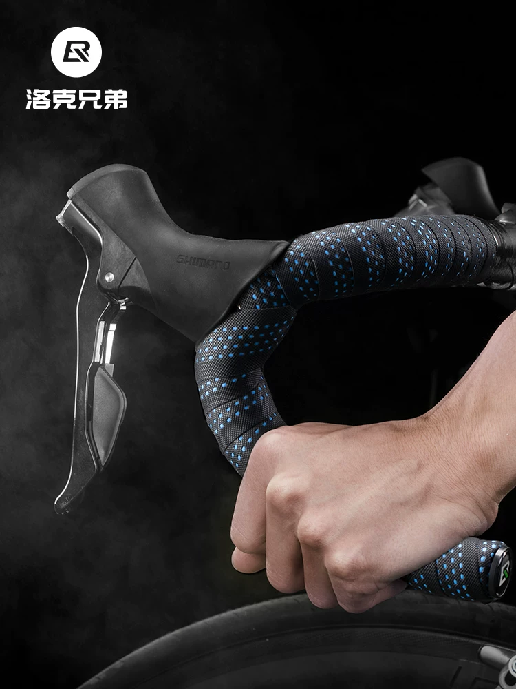 Tay lái xe đạp đường trường Rock Brothers có tay cầm cong, dây đeo xe đạp, chống trượt, giảm xóc, phụ kiện thiết bị đi xe thoải mái dành cho nam giới