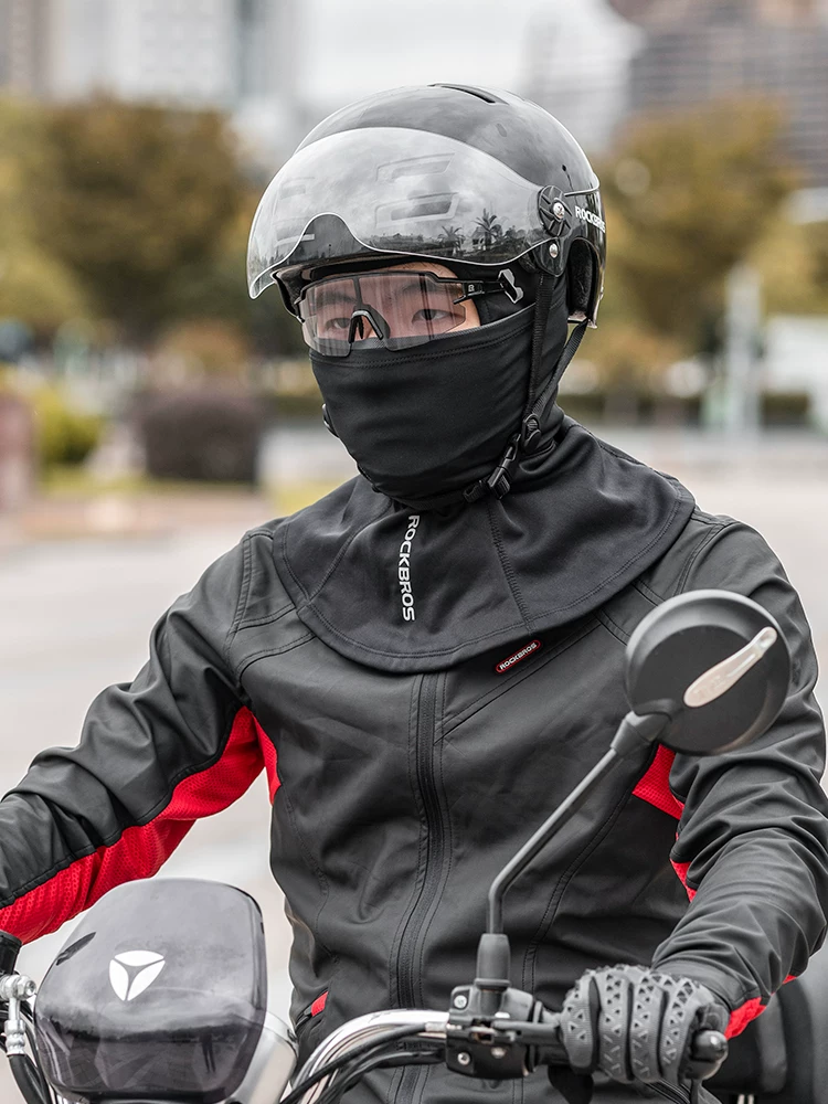 Mũ trùm đầu đi xe đạp giữ ấm Rock Brothers, chất liệu lông cừu, che kín mặt, chống gió, giữ ấm cổ mùa thu đông dành cho nam và nữ