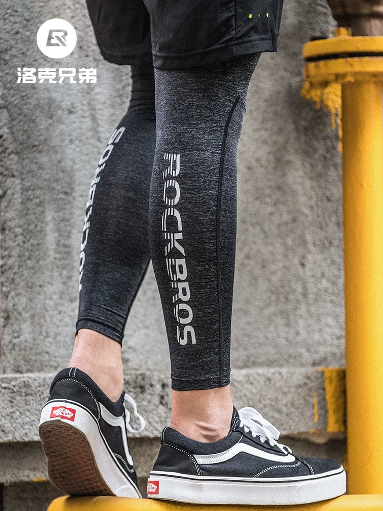 Tay áo và bao chân chống nắng bằng lụa đá của Rock Brothers, tay áo chống tia cực tím, miếng đệm đầu gối khi đạp xe và bảo vệ chân cho mùa hè, unisex.