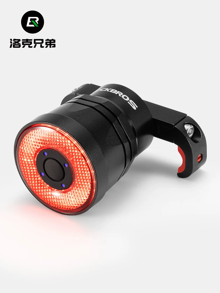 Đèn hậu xe đạp cảm ứng đồng bộ Rock Brothers Đèn phanh thông minh Xe đạp đường trường Xe đạp leo núi Đội thiết bị đi đêm