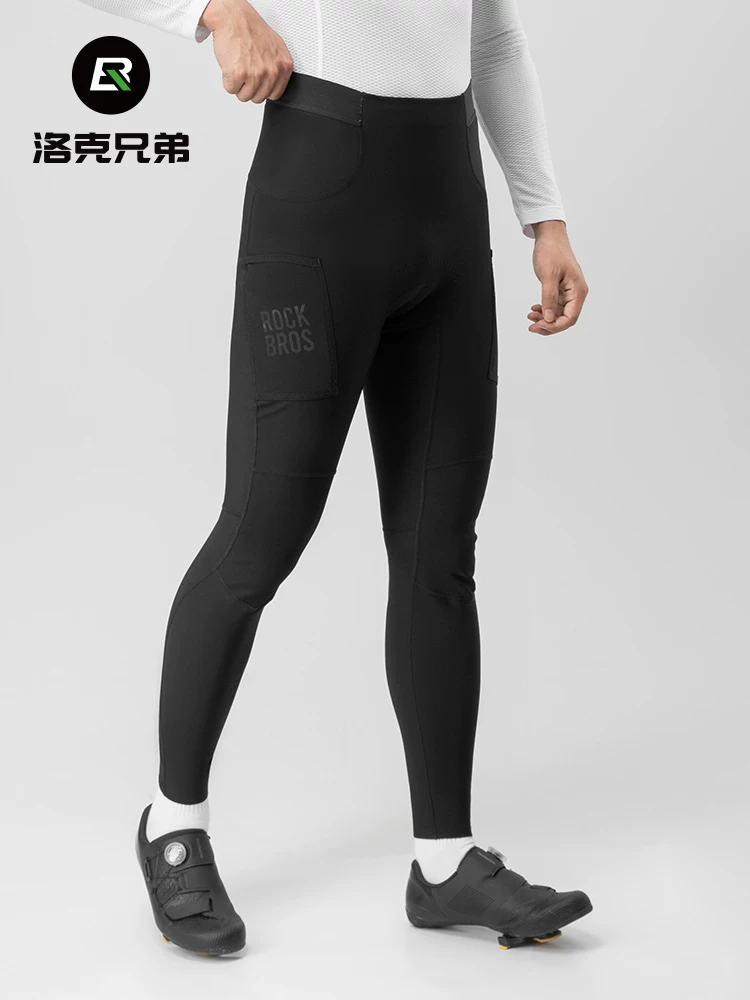 Quần đi xe đạp Rock Brothers lông cừu chống gió ấm áp xe đạp đường bộ quần đi xe đạp thể thao mùa thu đông phong cách nam