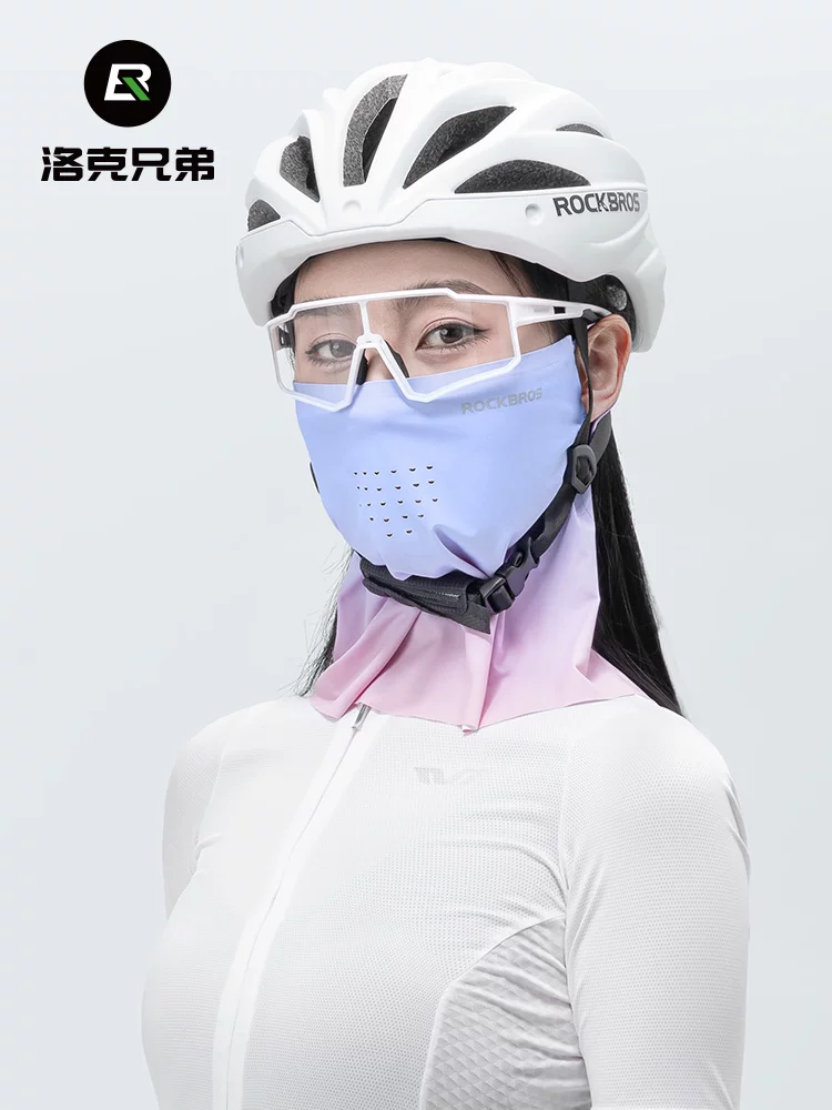 Mặt nạ chống nắng bằng lụa đá Rock Brothers khăn trùm đầu màu gradient khăn quàng cổ chống tia cực tím bảo vệ mặt khi đi xe đạp cho nam và nữ vào mùa hè