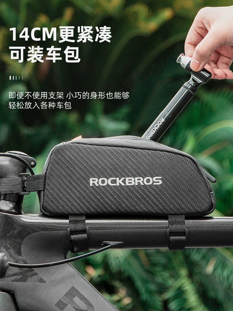 Máy bơm xe đạp di động Rock Brothers mini cao áp xe đạp leo núi xe đạp đường bộ đi xe đạp tại nhà máy bơm không khí bóng rổ