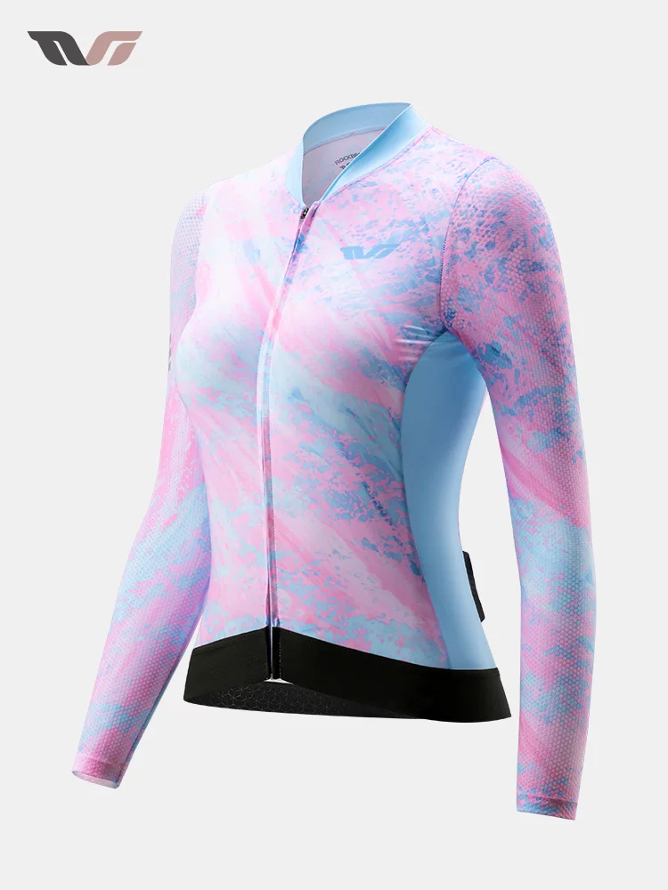 Áo thi đấu đạp xe dòng Rock Brothers TVI thoáng khí và thấm mồ hôi mùa xuân hè Áo thi đấu đạp xe đường trường dài tay dành cho nữ