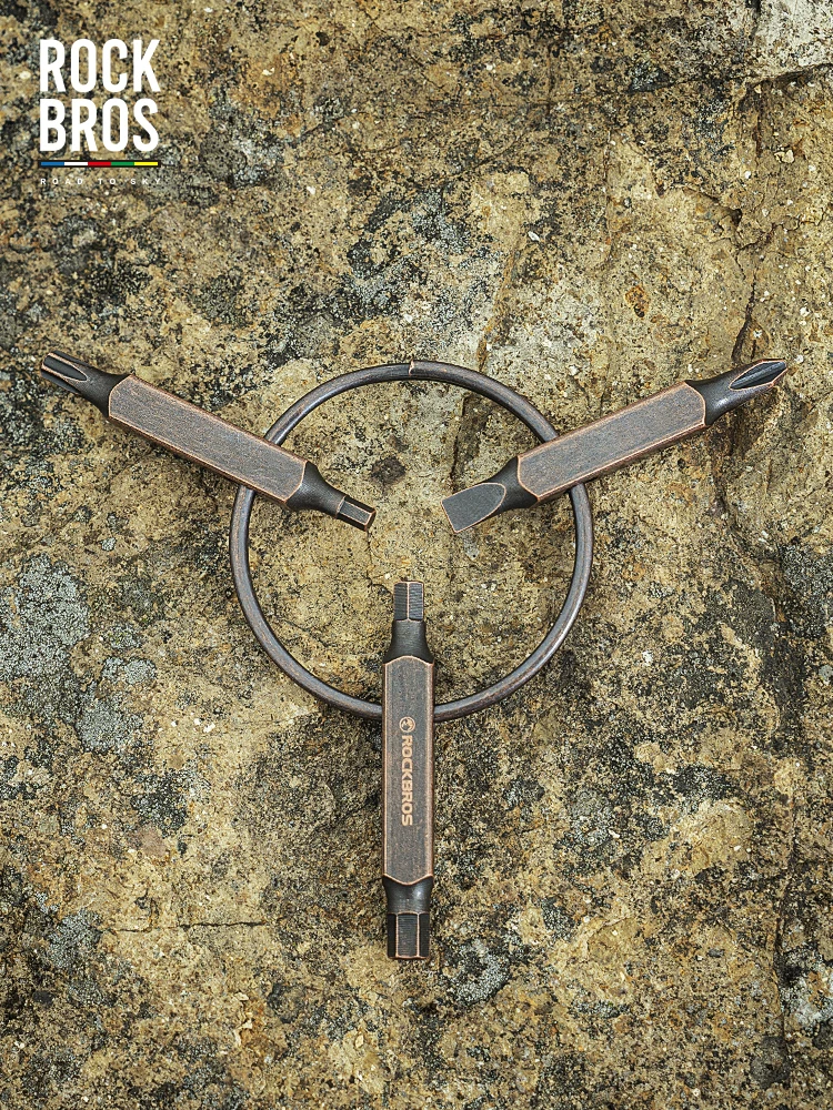 Rock Brothers Sky Road Series Công cụ sửa chữa móc khóa hình lục giác Sửa chữa xe đạp đường núi Cờ lê chữ thập di động
