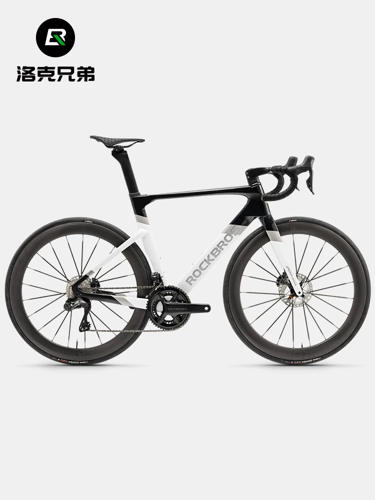 Xe đạp đường trường sợi carbon Rock Brothers, bộ chuyển số điện UT, bộ 105, nhẹ, dẫn đường dây trong, phanh đĩa, khí động học