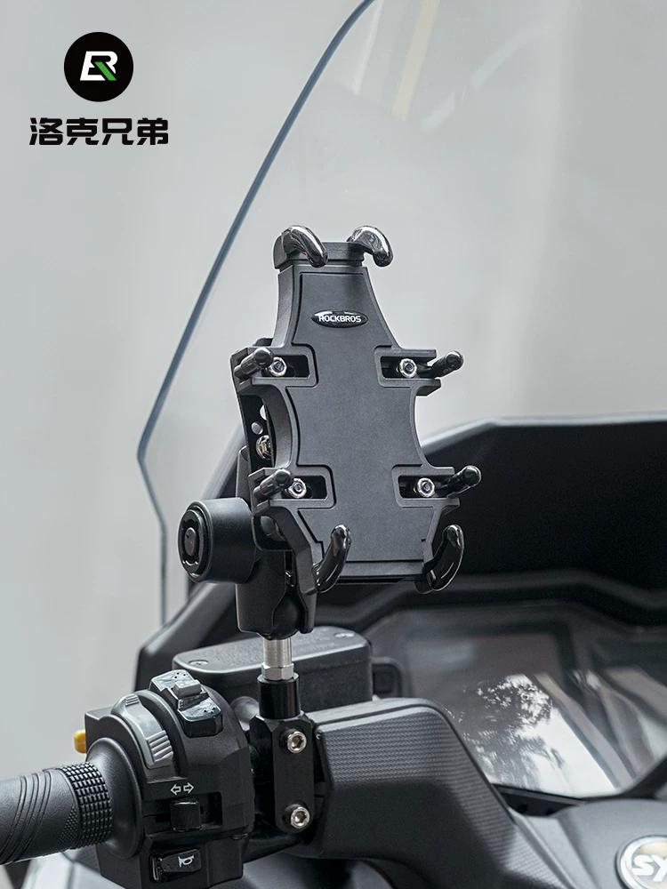 Phụ kiện giá đỡ xe máy M10 đầu bi gương chiếu hậu điện thoại di động dẫn đường tay lái đế cố định kết nối thiết bị đi xe