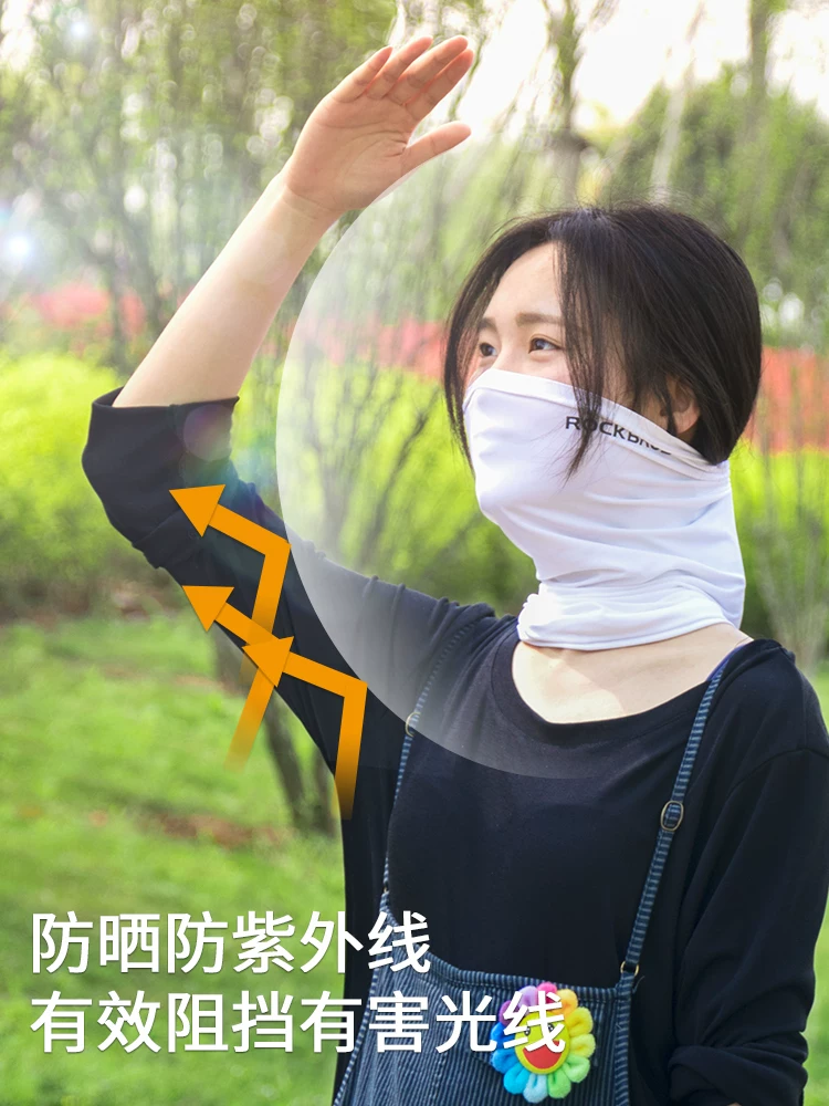 Khăn quàng cổ đa năng Rock Brothers chất liệu lụa đá, chống nắng, che mặt, bảo vệ cổ, khăn đa năng, thoáng khí, dùng cho mùa hè, đồ thể thao đạp xe dành cho nam và nữ
